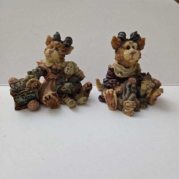 Boyds Bears Purrstone Clawdette Fuzzface & Wuly / Maddy Puddytat Cat Nap 1999 - Picture 10 of 16